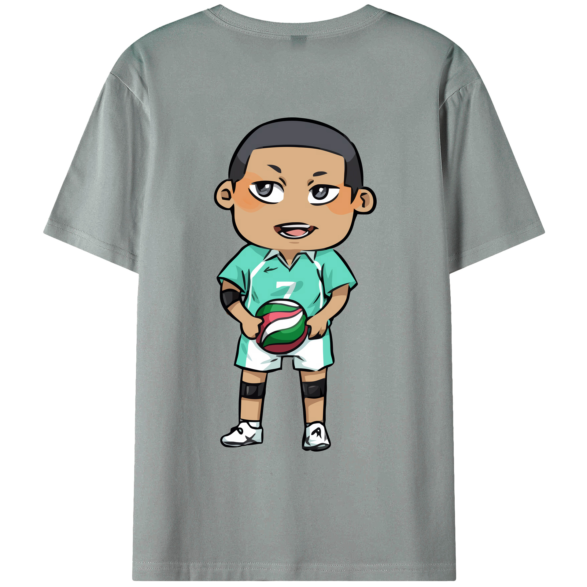（画像用） ハイキュー!! Haikyu!! 綿100％ メンズ半袖Tシャツ（バックプリント） 通気性